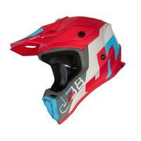 casco motocross just 1 korner blue red - taglia M