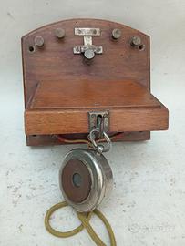 telefono vintage con tasto telegrafico 1880