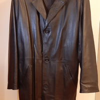 Cappotto a 3/4uomo vera pelle nero