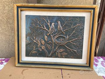 Quadro bassorilievo in rame