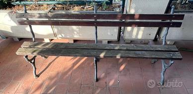 Panchina in ghisa e legno