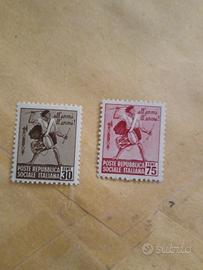 francobolli emessi repubblica sociale Italia na