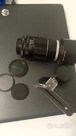 teleobiettivi asahi 135 mm e supporto pieghevole