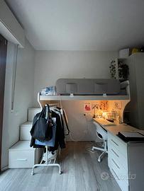 Letto a soppalco e materasso