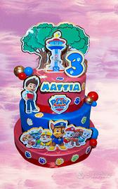 torta scenografica tema PawPatrol 