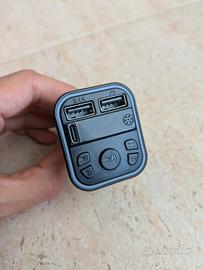 Trasmettitore FM Bluetooth Auto USB-C Vivavoce MP3