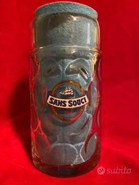 Boccale da litro in vetro birra Sans Souci