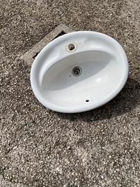 Lavabo ovale da incasso 54x45