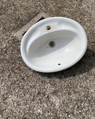 Lavabo ovale da incasso 54x45