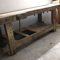 Tavolo banco da falegname in legno massello