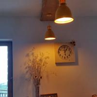 Lampadario in legno ciliegio fatto in casa