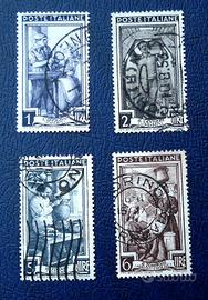 Serie italia al lavoro lotto 13 francobolli usati