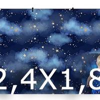 SFONDO FOTOGRAFICO BLU CIELO STELLATO 2,4x1,8 m