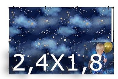 SFONDO FOTOGRAFICO BLU CIELO STELLATO 2,4x1,8 m