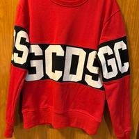 Felpa GCDS Logo Band Rossa ORIGINALE