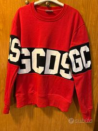 Felpa GCDS Logo Band Rossa ORIGINALE