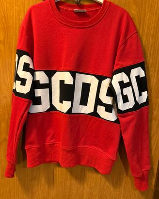 Felpa GCDS Logo Band Rossa ORIGINALE