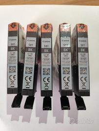 lotto 5 cartucce originali canon modello CLI-581