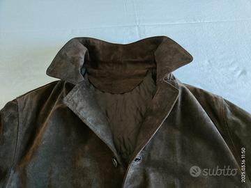 Giacca in vera pelle scamosciata