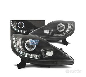 FARI PER PEUGEOT 107 05-12 LUCE DIURNA FONDO NERO