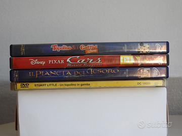 3 DVD: 2 cartoni Disney es: Cars e 1 Stuart Little