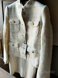 Giacca stoffa Chanel colore panna tg.42 NUOVO