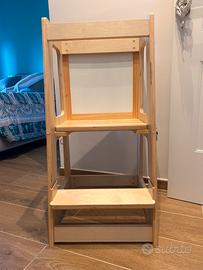 Torre montessori in legno 2 in 1