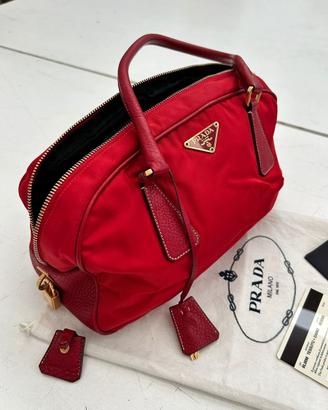 Borsa Prada rossa originale con certificato