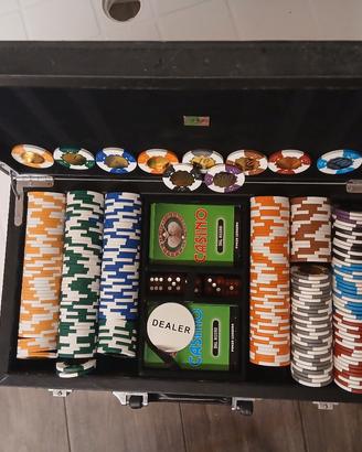 Poker set in valigetta di lusso