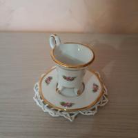 Vecchia tazzina con piattino in ceramica "Limoges"