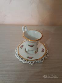 Vecchia tazzina con piattino in ceramica "Limoges"