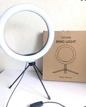Anello luce Treppiede Selfie luce kit video dimmer