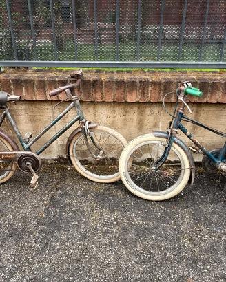 2 biciclette d epoca da bambino 