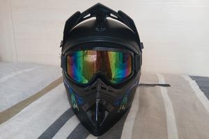 casco moto con maschera  taglia s