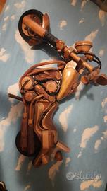 Soprammobile moto in legno