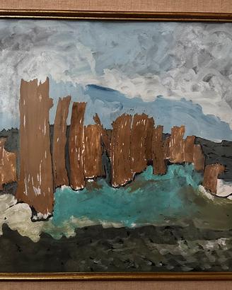Dipinto olio su tela T. Lucchi - astratto