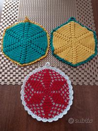 Presine Vintage fatte a mano all'uncinetto
