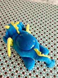 Draghetto proiettore blu e verde acido.