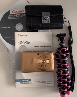 Fotocamera Canon Ixus 100 IS (12.1 Mp) + accessori