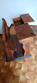 Antico Banco di Scuola in Legno – Metà del ‘900