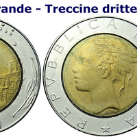 500 lire con errore di conio