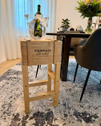 Tavolino glacette vino Ferrari Lunelli