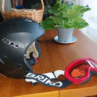 Casco e occhiali da sci per bambina/o