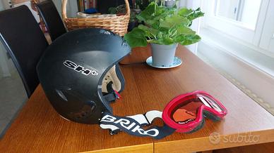 Casco e occhiali da sci per bambina/o