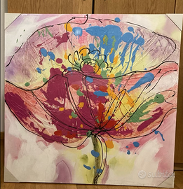 Tela Quadrata con Fiore
