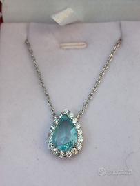 collana Acquamarina e argento925 