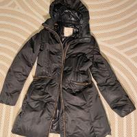 Piumino Moncler donna lungo con cappuccio  tag. 46
