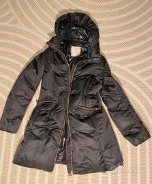 Piumino Moncler donna lungo con cappuccio  tag. 46