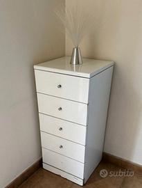 Functional White 5-Drawer Dresser