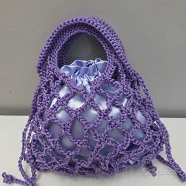 borsa fatta a mano all'uncinetto